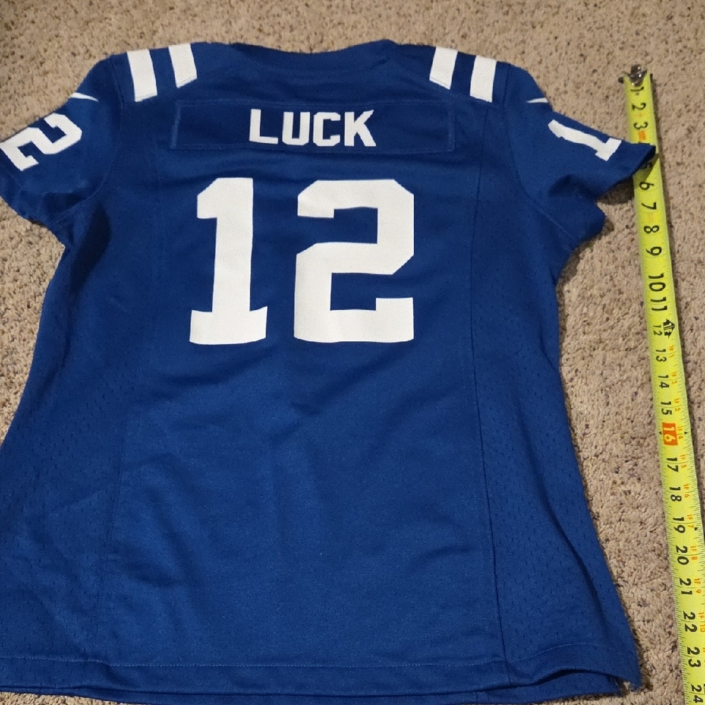 Blue Football Jersey with White Accents
